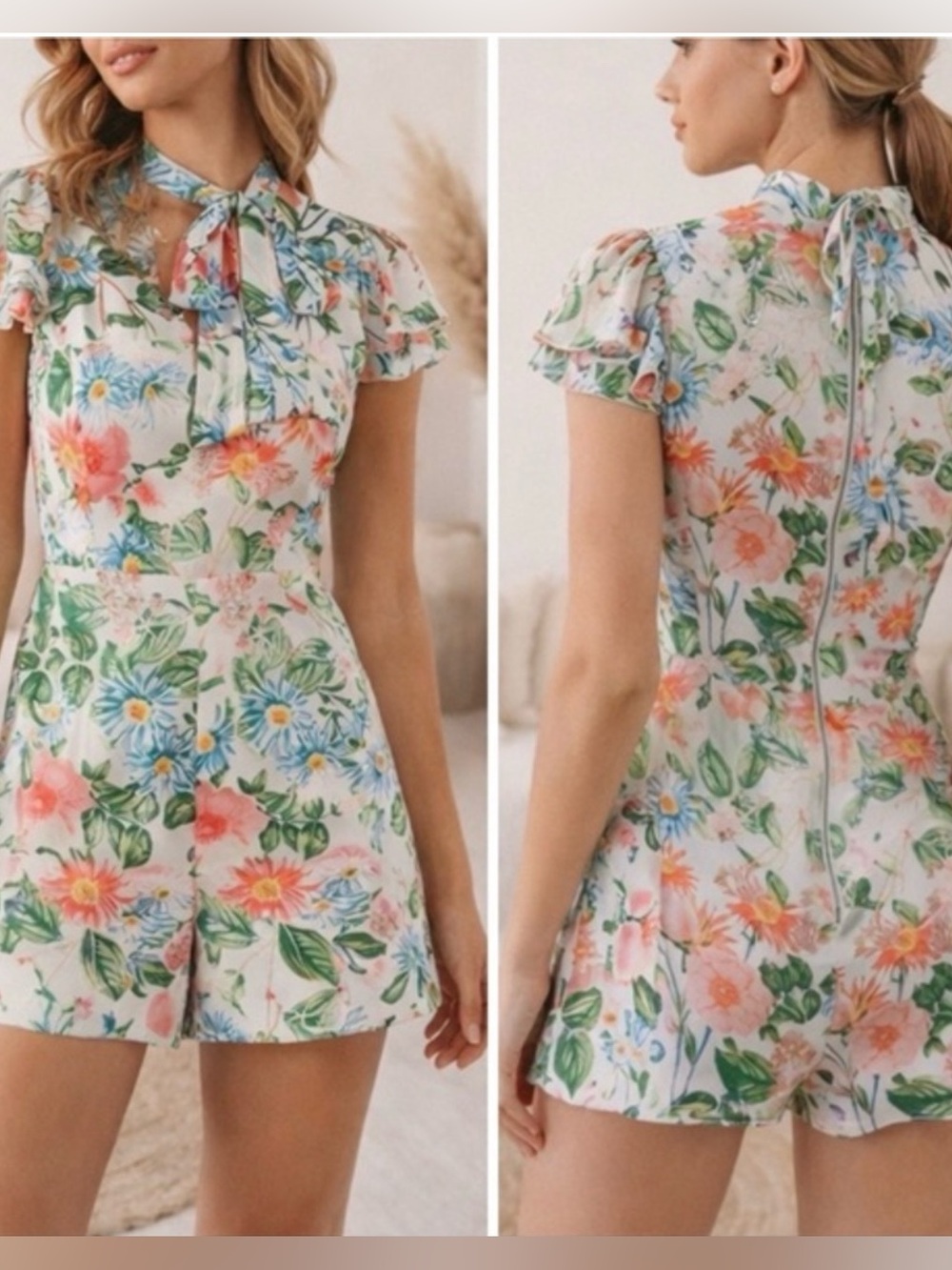 Alice + Olivia Mcall Floral Fields Romper Sz 0